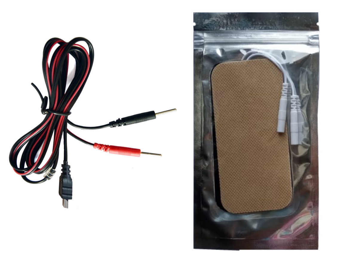 2 PCs Pin Electrode Pads with Connecting Cable for Denas PCM